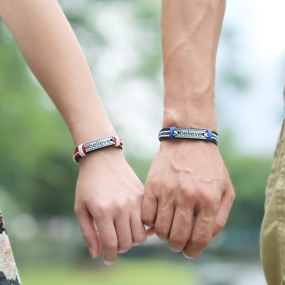 2 Leather Inspirational Bracelet men,women luxury - Picture 6 of 6